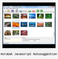 Acrobat Javascript Autosuggestion javascript pop window in external file
