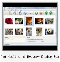 Add Newline At Browser Dialog Box popups samples