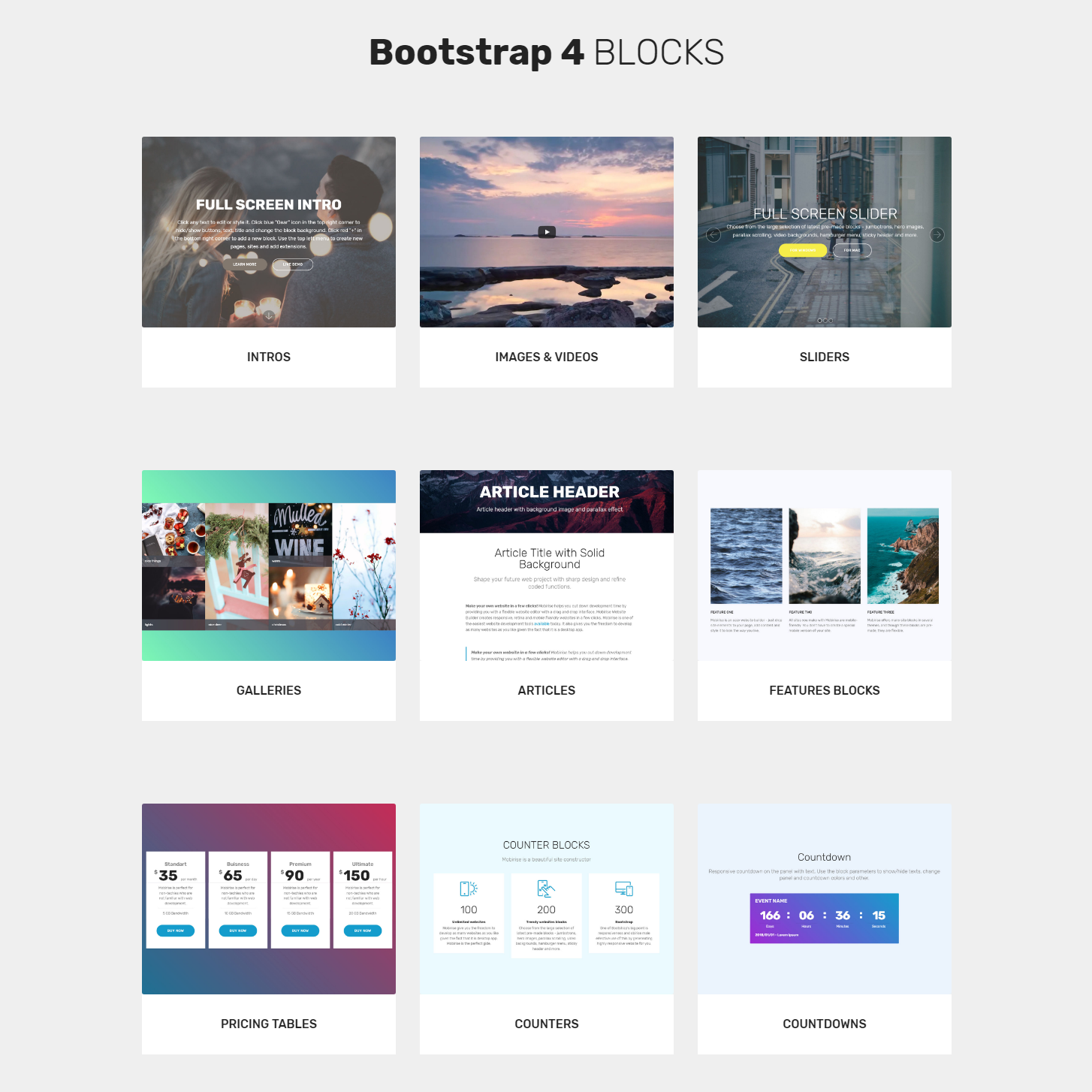 Free Download Bootstrap Blocks Themes