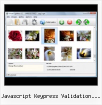 Javascript Keypress Validation For Email menu ajax popup
