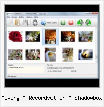 Moving A Recordset In A Shadowbox creating popup window on mouseover