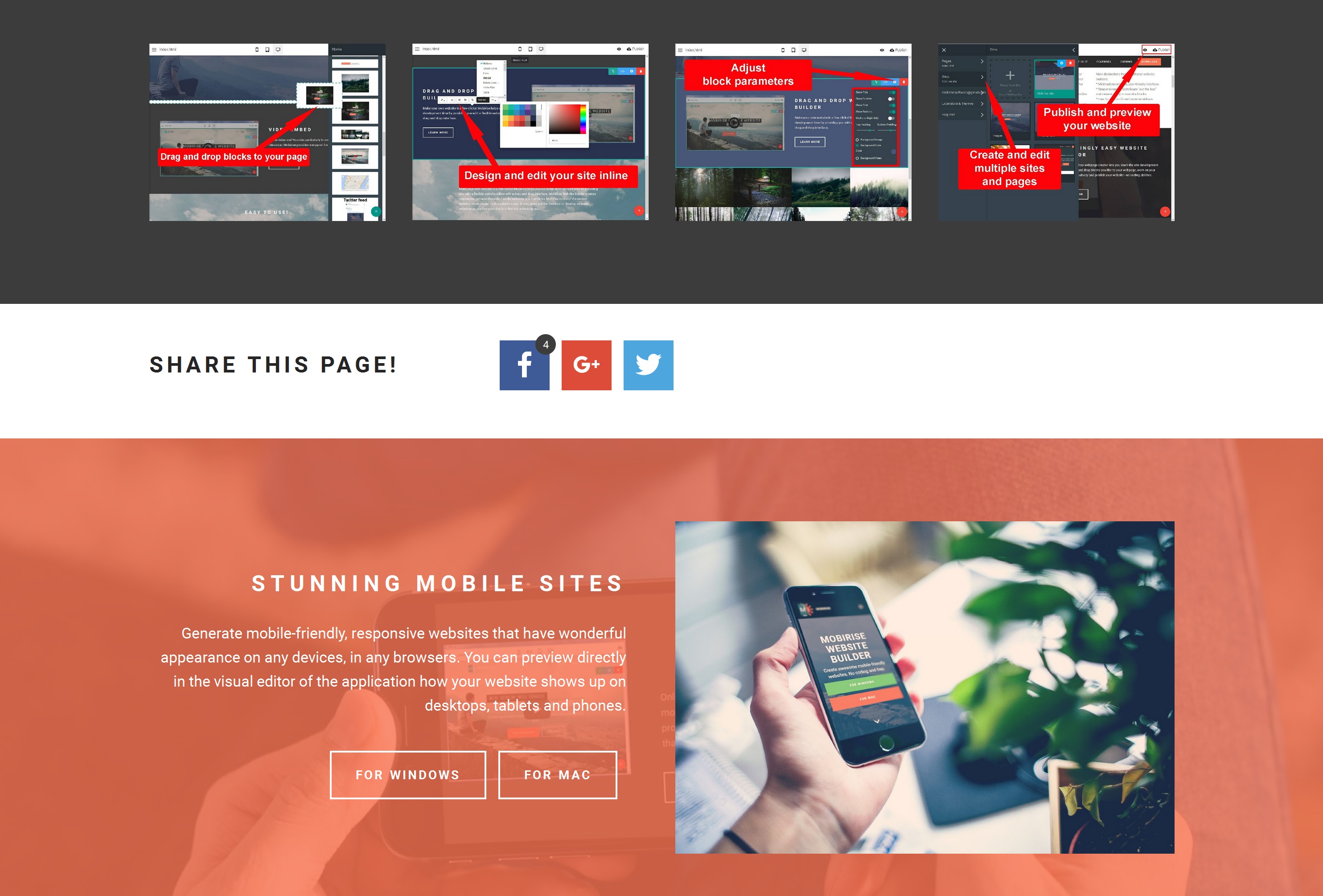 Mobile Easy Website Builder 