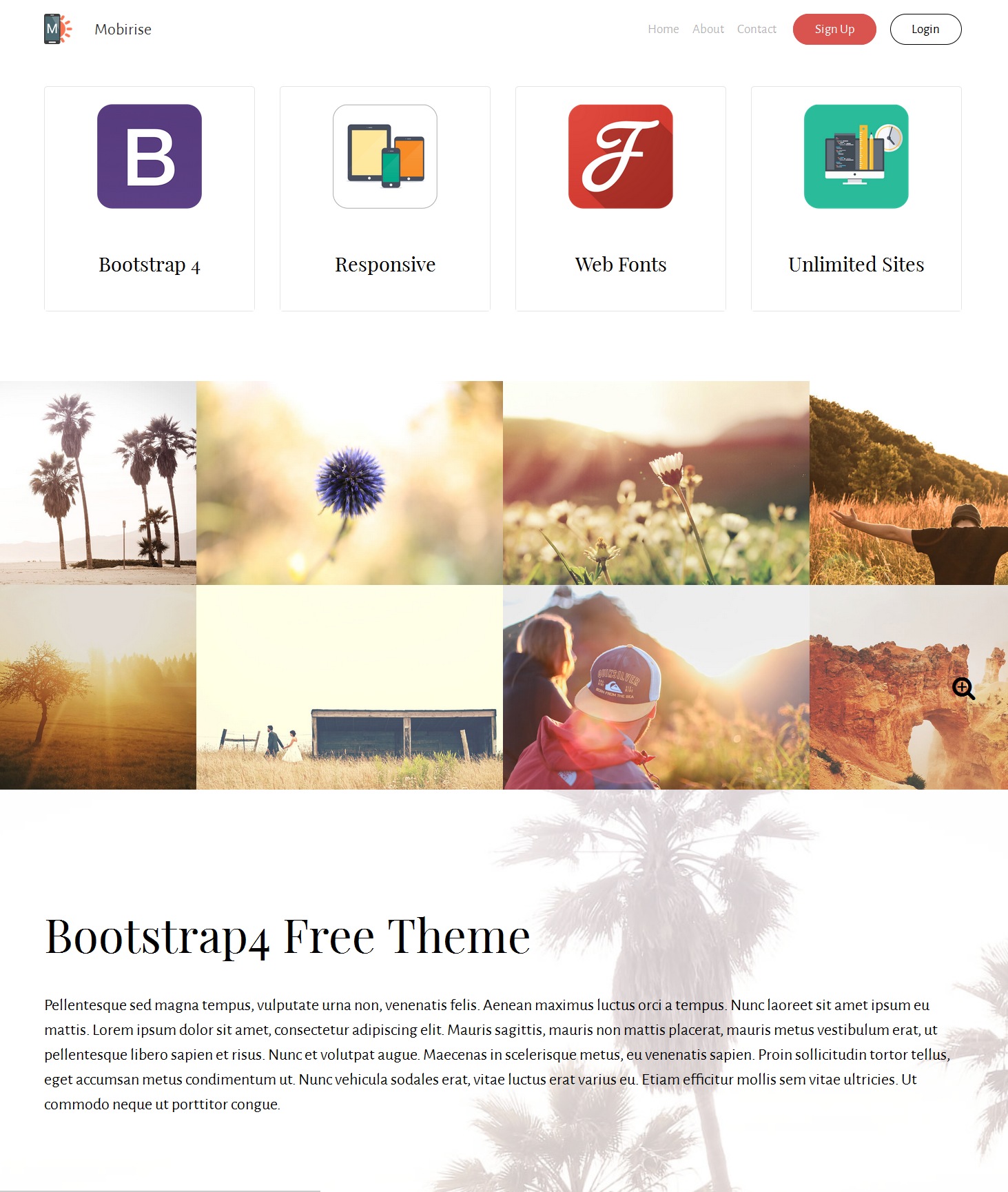 Mobile Bootstrap Restaurant Theme