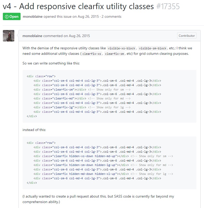 Bootstrap v4 -  Add in responsive clearfix utility classes