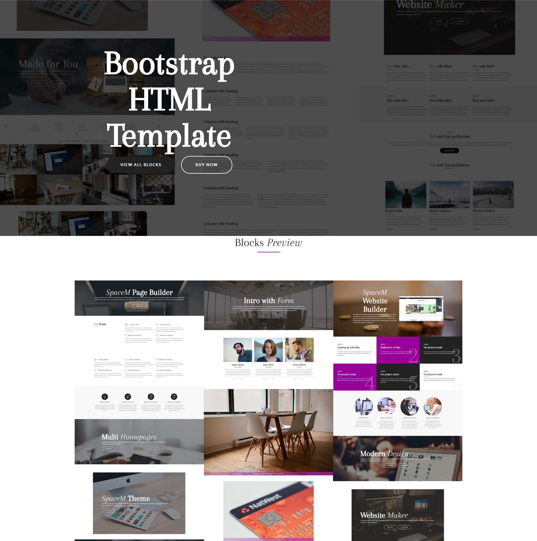Free Download Bootstrap SpaceM Templates